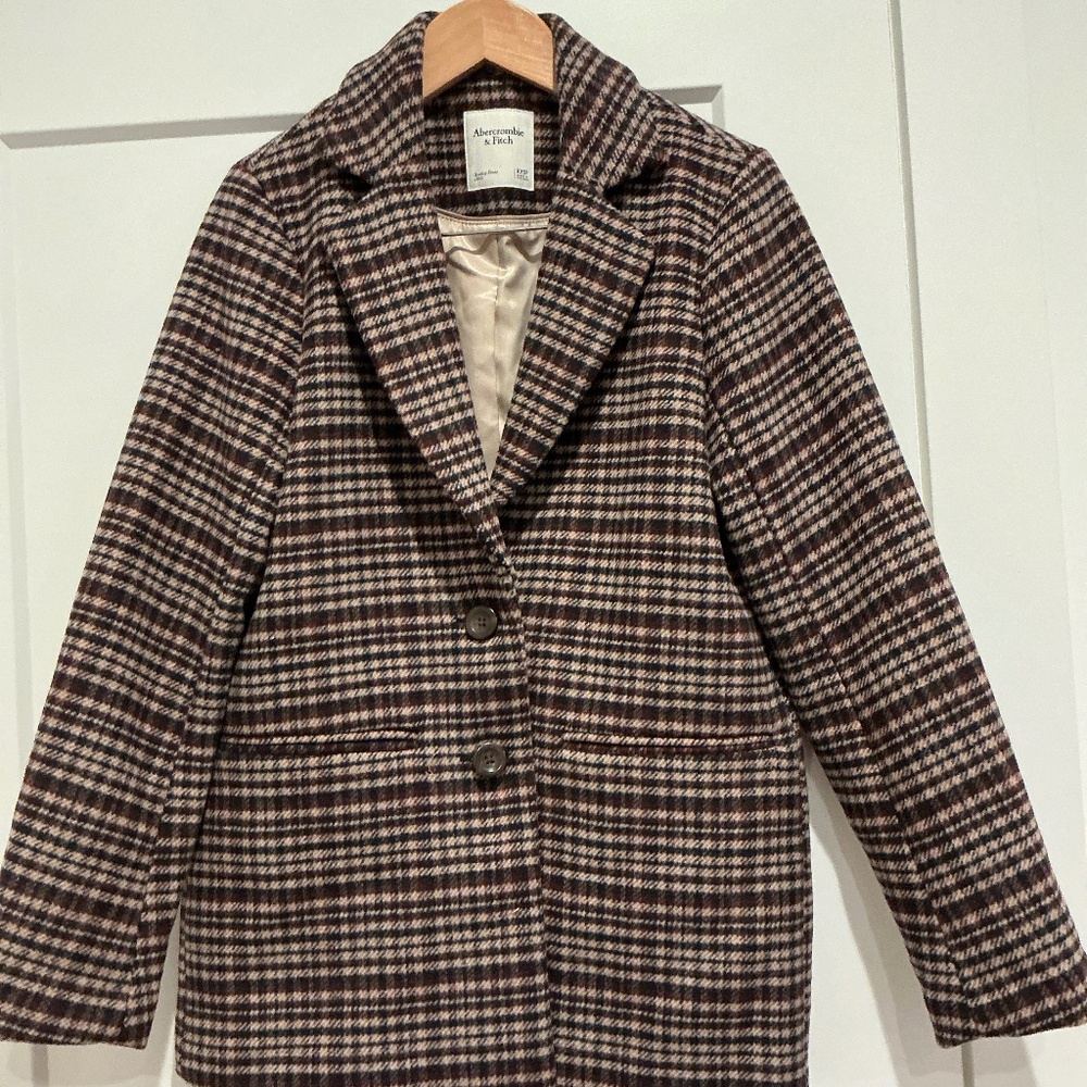 Abercrombie & Fitch Plaid Blazer Jacket
